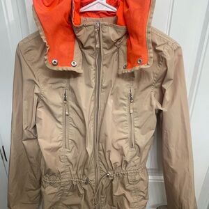RALPH LAUREN ACTIVE UTILITY JACKET! Khaki w orange interior! New! S